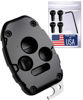 Picture of Cutting NOT Required for Honda Key Fob Cover Shell Made in USA for Accord 2003-2012, Civic 2006-2013, CR-V 2005-2013, Pilot 2009-2015 - Custom Fit - Better Than OEM Key Case (Black, 4 Button)