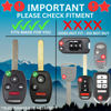 Picture of Cutting NOT Required for Honda Key Fob Cover Shell Made in USA for Accord 2003-2012, Civic 2006-2013, CR-V 2005-2013, Pilot 2009-2015 - Custom Fit - Better Than OEM Key Case (Black, 4 Button)