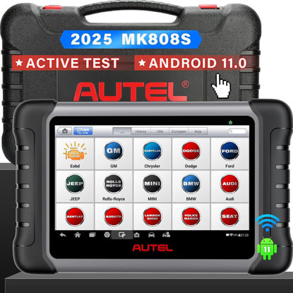 Picture of Autel Scanner MaxiCOM MK808S: 2025 Bidirectional Tool as MK808BT Pro MX808S M808Z, Function as MaxiCheck MX900, 28+ Service, Active Test, All System Diagnose, Injector Coding, FCA Autoauth Android 11