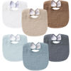 Picture of Konssy 6-Pack Muslin Baby Bibs for Boys & Girls, Soft Cotton Absorbent Drool Bibs, Bandana Bibs for Drooling & Teething