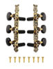 Picture of Mr.Power Guitar Tuners Machine Heads 3+3 Set Tuning Keys String Pegs Only for Classical Guitar (Long Black, Black Button)