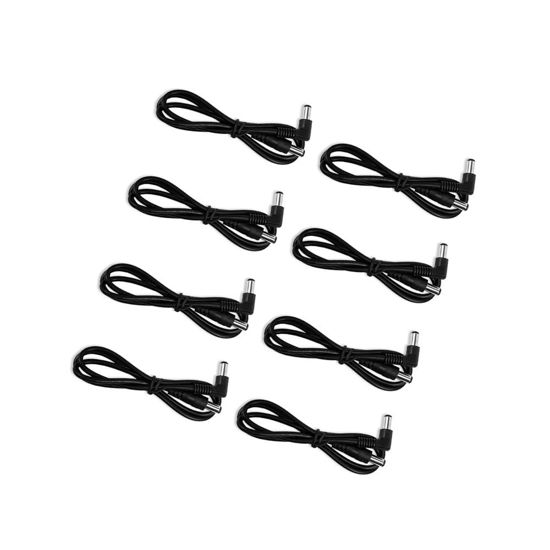 Picture of Godtone 8 Pack Guitar Effect Pedal DC Cable 5.5mm x 2.1mm Power Lead Cord, 60CM Male to Male (8 Power Cable)