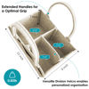 Picture of Cute Castle 2 Pack Diaper Caddy Organizer - Portable Baby Caddy Organizer with Handle, Nursery Storage Bin and Car Organizer for Girls, Boys - Baby Gift Basket - Oatmeal