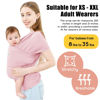 Picture of Acrabros Baby Wrap Carrier,Hands Free Baby Carrier Sling,Lightweight,Breathable,Softness,Perfect for Newborn Infants and Babies Shower Gift,Pink