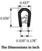 Picture of Edge Trim BlackLarge U Height 0.656" U Height x 0.039"-0.178" Grip Range (5 Feet)