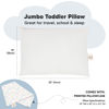 Picture of KeaBabies Toddler Pillow with Pillowcase, Jumbo 14X20 - Soft Organic Cotton Toddler Pillows for Sleeping - Machine Washable - Perfect for Travel, Toddler Bed Set (Narwhal)