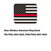 Picture of Zxiaochun Rear Middle Window American Flag Decal for Ford F150 F250 F350 2015-2022 2023 Back Center Sliding Window Glass USA Flag Vinyl Sticker (Thin Red Line)