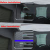 Picture of Zxiaochun Rear Middle Window American Flag Decal for Ford F150 F250 F350 2015-2022 2023 Back Center Sliding Window Glass USA Flag Vinyl Sticker (Thin Blue Line)