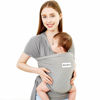 Picture of Acrabros Baby Wrap Carrier,Hands Free Baby Carrier Sling,Lightweight,Breathable,Softness,Perfect for Newborn Infants and Babies Shower Gift,Grey