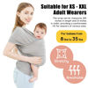 Picture of Acrabros Baby Wrap Carrier,Hands Free Baby Carrier Sling,Lightweight,Breathable,Softness,Perfect for Newborn Infants and Babies Shower Gift,Grey