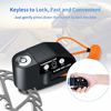 Picture of YOHOOLYO Alarm Disc Lock Motorcycle Disc Brake Lock Anti-Theft Waterproof 110 dB 7mm Pin 5ft Reminder Cable for Motorcycles Bike Scooter Carry Pouch (Black)