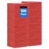 Picture of HOMEXCEL Red Shop Towels 100 Pack, Reusable Microfiber Cleaning Cloth Bulk, Multipurpose Microfiber Towels for Car, House and Kitchen, Highly Absorbent Cleaning Rags 11.5 x 11.5 inch