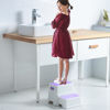 Picture of Victostar 2 Step Stool for Kids, Anti-Slip Sturdy Toddler Two Step Stool for Toilet Potty Training, Bathroom,Kitchen