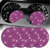 Picture of SINGARO Bling Cup Holder Coasters for Car, 4PCS Universal Non-Slip Cup Holder, Embedded Decorative Coasters, Shiny Crystal Car Interior Accessories Gifts for Women (Pink)