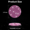Picture of SINGARO Bling Cup Holder Coasters for Car, 4PCS Universal Non-Slip Cup Holder, Embedded Decorative Coasters, Shiny Crystal Car Interior Accessories Gifts for Women (Pink)