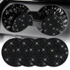 Picture of SINGARO Bling Cup Holder Coasters for Car, 4PCS Universal Non-Slip Cup Holder, Embedded Decorative Coasters, Shiny Crystal Car Interior Accessories Gifts for Women (Black)