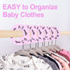 Picture of Pro Goleem Baby Closet Dividers Pink Baby Closet Organizer for Nursery Baby Clothes Size Age Dividers Fits 1.5" Rod 6 PCS
