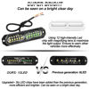 Picture of ASPL 8pcs Sync Feature Ultra Slim 12-LED Surface Mount Flashing Strobe Lights for Truck Car Vehicle LED Mini Grille Light Head Emergency Beacon Hazard Warning lights (Amber/Green)