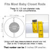 Picture of Pro Goleem Baby Closet Dividers Gray Baby Closet Organizer for Nursery Baby Clothes Size Age Dividers Fits 1.5" Rod 6 PCS