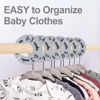 Picture of Pro Goleem Baby Closet Dividers Gray Baby Closet Organizer for Nursery Baby Clothes Size Age Dividers Fits 1.5" Rod 6 PCS