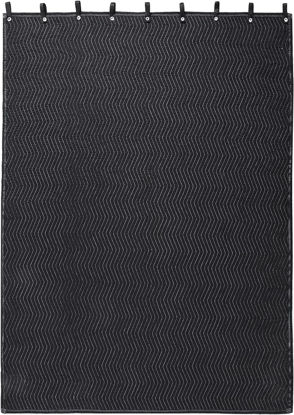 Picture of HOMBYS Large Sound Dampening Blanket, 72" x 40" Sound Absorbing Panel with Grommets for Wall Hanging, Noise Reduce Curtains for Recording Studio Use and Basements, 72" x 40", Black