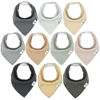 Picture of DiaperSquad's 10-Pack Baby Bibs for Drooling and Teething, Bibs for Boys, Baby Girl - Solid Cotton Baby Drool Bibs (Neutral)