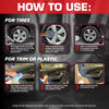 Picture of Black Magic 120230 Tire Trim Plastic Dressing, Medium Shine, Streak-Free, Water Resistant & Non-Greasy Formula for Tires, Trim & Plastic, Lasts Up to 2 Weeks - 16 Fl Oz