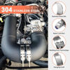 Picture of WYSIWYKA 4 Pack 0.75" T-Bolt Hose Clamps, 304 Stainless Steel Turbo Intake Clamp, Working Range 28mm-34mm for 0.75" Hose ID