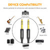 Picture of HOSONGIN 1/4 Inch TRS Instrument Cable 10ft 2-Pack [Nylon Braided Shielded], 1/4 Inch to 1/4 inch TRS Male to Male Plug Stereo Audio Cord, Quarter Inch 6.35mm Balanced Interconnect Line - 10 feet