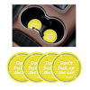 Picture of Ziciner 4 Pack Bling Car Cup Holder Coaster, 2.75 Inch Anti-Slip Auto Insert Cup Coaster, Crystal Car Drink Cup Mat Perfect for Women Girls, Universal Interior Decor Accessories (Yellow)