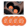 Picture of Ziciner 4 Pack Bling Car Cup Holder Coaster, 2.75 Inch Anti-Slip Auto Insert Cup Coaster, Crystal Car Drink Cup Mat Perfect for Women Girls, Universal Interior Decor Accessories (Orange)