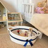 Picture of CHICVITA Small Basket White Basket for Gifts, Baby Basket for Nursery, Cute Basket for Toys, Diapers, Woven Basket for Storage, Decorative Basket for Shelves, Basket for Gifting, 13 x 9.8 x 5 inches
