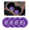 Picture of Ziciner 4 Pack Bling Car Cup Holder Coaster, 2.75 Inch Anti-Slip Auto Insert Cup Coaster, Crystal Car Drink Cup Mat Perfect for Women Girls, Universal Interior Decor Accessories (Dark Purple)