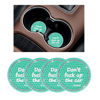Picture of Ziciner 4 Pack Bling Car Cup Holder Coaster, 2.75 Inch Anti-Slip Auto Insert Cup Coaster, Crystal Car Drink Cup Mat Perfect for Women Girls, Universal Interior Decor Accessories (Mint Green)