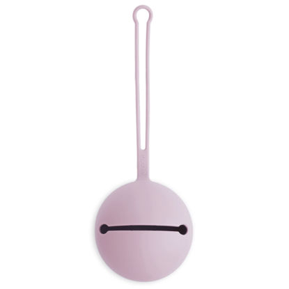 Picture of mushie Silicone Pacifier Holder Case (Soft Lilac)