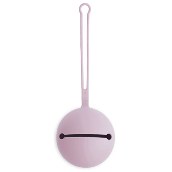 Picture of mushie Silicone Pacifier Holder Case (Soft Lilac)