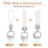 Picture of PIFOOG Car Key Cover for Honda Civic 2022 2023 Accessories TPU Soft Keys Fob Shell Case 5 - Button Car Smart Keyless Entry Covers Glittering Keychain White Silver Girly Women