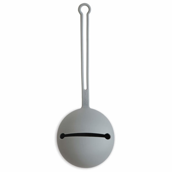 Picture of mushie Silicone Pacifier Holder Case (Stone)