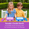 Picture of Bentgo Kids Utensil Set - Reusable Plastic Fork, Spoon & Storage Case - BPA-Free Materials, Easy-Grip Handles, Dishwasher Safe - Ideal for School Lunch, Travel, & Outdoors (Purple)
