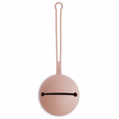 Picture of mushie Silicone Pacifier Holder Case (Blush)