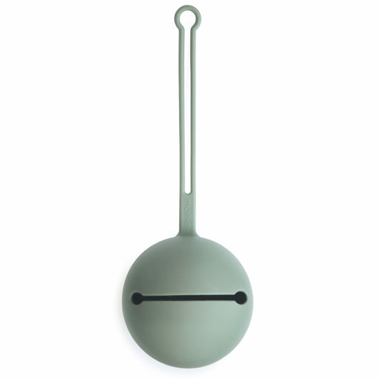 Picture of mushie Silicone Pacifier Holder Case (Cambridge Blue)