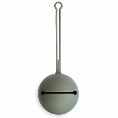 Picture of mushie Silicone Pacifier Holder Case (Dried Thyme)