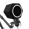 Picture of penypeal Microphone Wind Shield Pop Filter Isolation Ball, Acoustic for Record Studios Mic, Sound-Absorbing Foam Five-sided Seal Design to Effectively Reduces Noise and Reflections, black