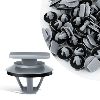 Picture of GOOACC 50Pcs Car Stone Guard Moulding Clips Bumper Fastener Rivet Clips for Mazda KD53-51-SJ3A CX-5 with Seal Ring