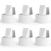 Picture of [6-Count] Papablic Duckbill Valves for Spectra and Medela, Replaceable Duckbill Valves for Spectra S1 Spectra S2 valves and Medela Pump in Style, BPA/DEHP Free White