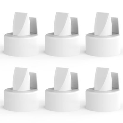 Picture of [6-Count] Papablic Duckbill Valves for Spectra and Medela, Replaceable Duckbill Valves for Spectra S1 Spectra S2 valves and Medela Pump in Style, BPA/DEHP Free White