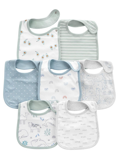 Picture of Simple Joys by Carter's Baby 7-Pack Teething Bibs, Red, One Size
