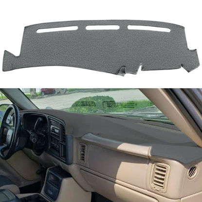 Picture of Dash Cover Custom Fit for 1999-2006 GMC Sierra/Chevy Chevrolet Silverado,2000-2006 GMC Yukon XL/Chevy Suburban Tahoe Avalanche,Dashboard Mat Pad (99-06,Dark Gray) Y44
