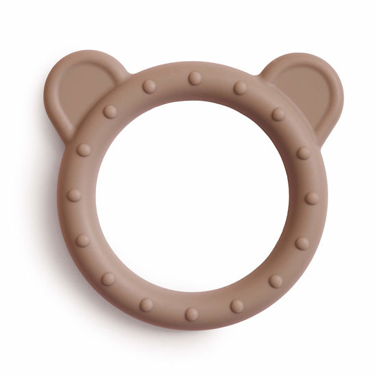 Picture of mushie Silicone Baby Teether Toy | Bear (Natural)