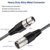 Picture of KINXIYU XLR Cable 6 FT/2 Pack, 3 Pin Nylong Braided Balanced XLR Male to XLR Female Microphone DMX Patch Cords (Pure Copper Conductors)